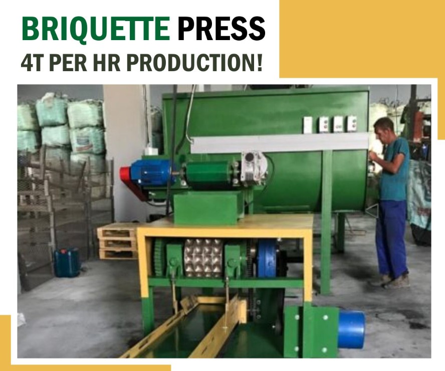 Ritingwe Briquette Press - 4 tonnes per hour production capacity