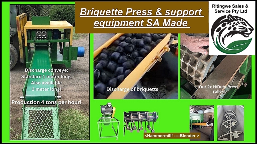 Complete briquette production system converting biomass waste into valuable fuel briquettes thumbnail 6