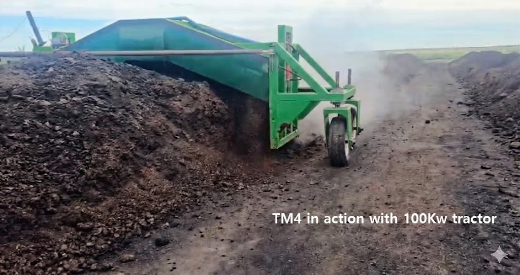 TM4 Compost Turner | 4 meter Tractor-Powered Windrow Compost Turner South Africa