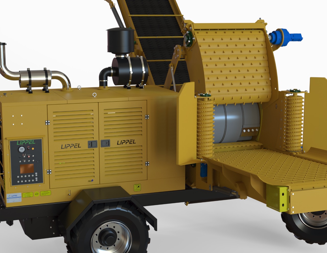Industrial Whole Tree Chipper | 600 HP | Biomass Processing thumbnail 4