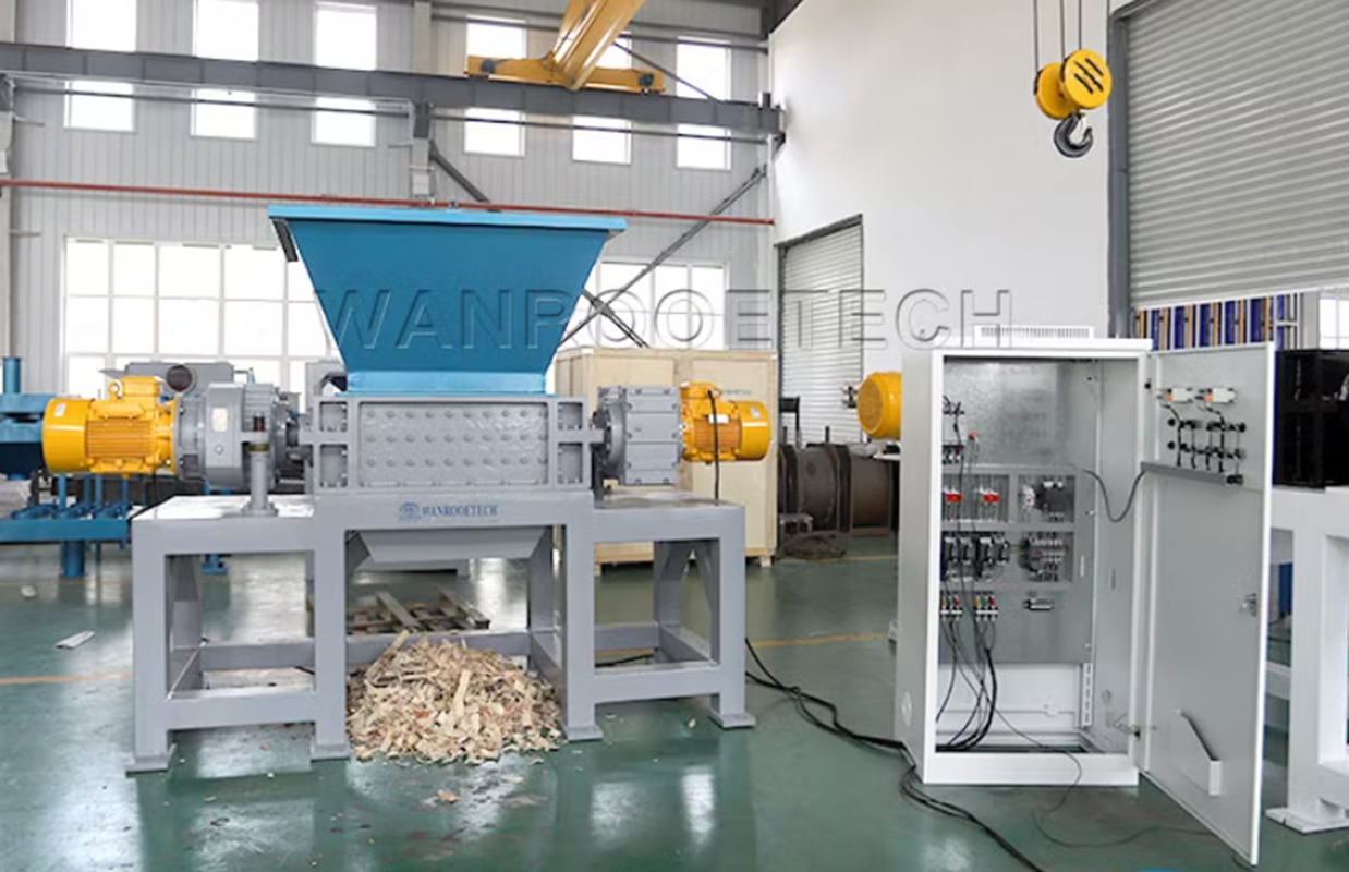 11Kw Single Shaft Shredder with hydraulic pusher